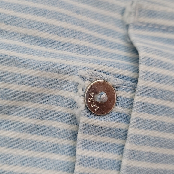 NEW Zara Denim Blue Pin Stripe Vest - Picture 11 of 11